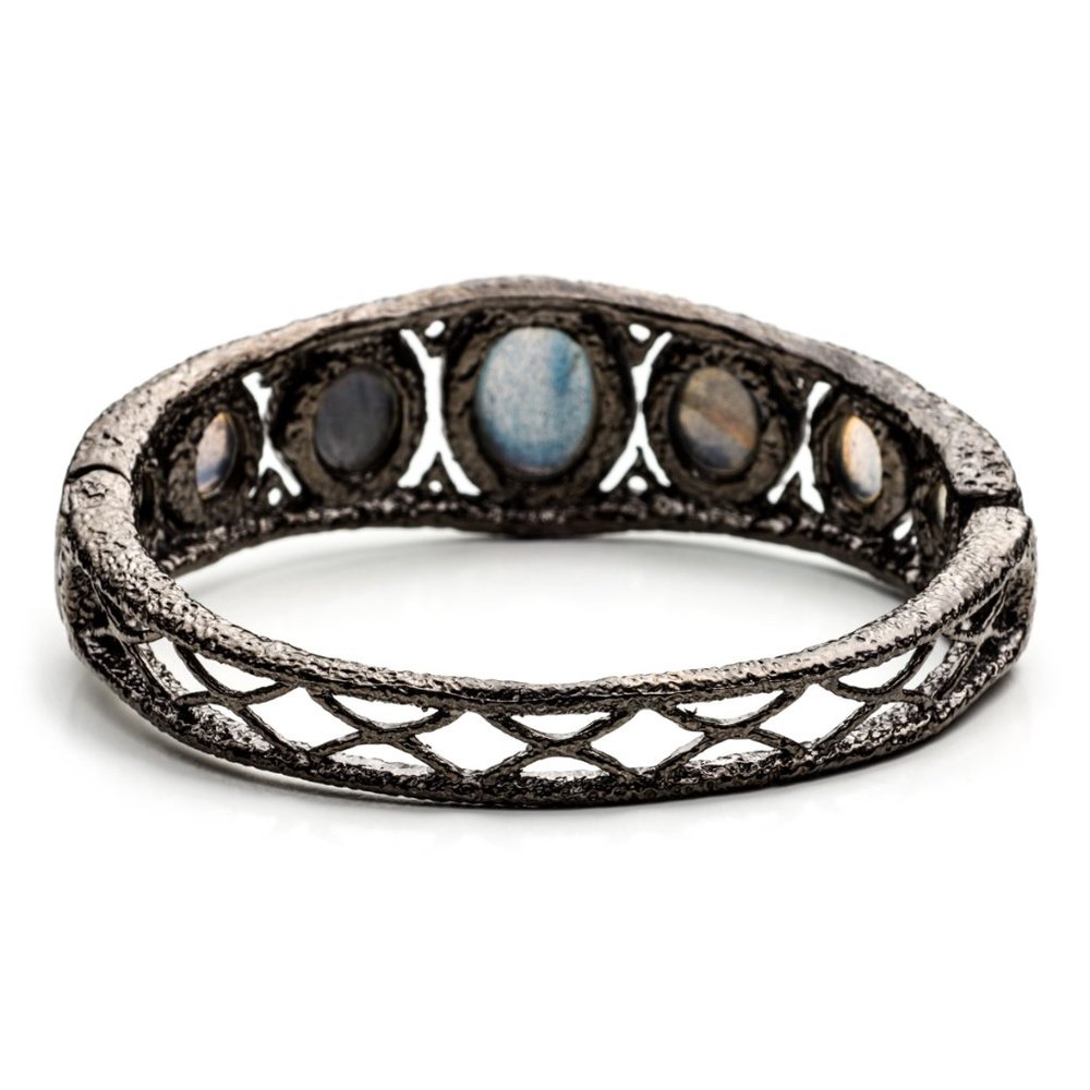 Hinged Ruthenium Bracelet - Picture 2 of 6